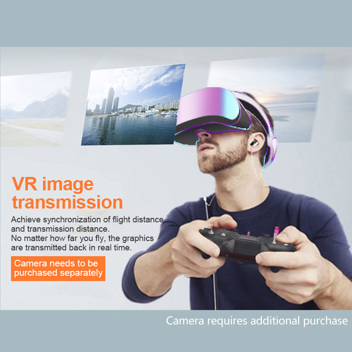 WOLFBUSH×YU XIANG F07S UH-1 Huey 1/34 Scale 2.4G 6CH Brushless Direct Drive 6G Flybarless RC Helicopter Model with GPS Positioning for Altitude Hold and Adjustable Left/Right Hand Throttle (RTF Version/White Rescue Livery)