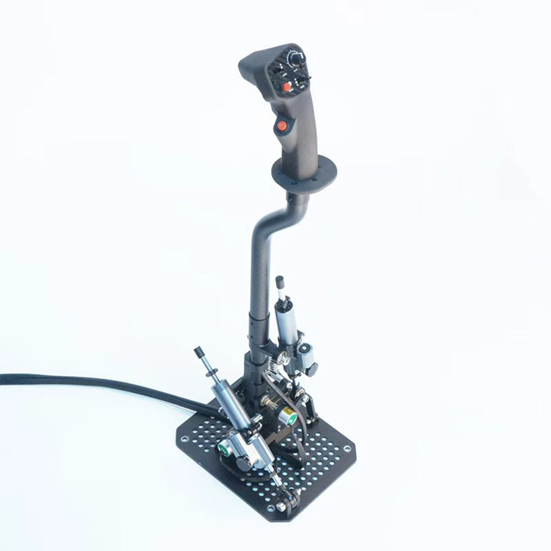 WOLFBUSH FF10 Flight Simulator Controller 10-Link 2.4G RC Transmitter with Throttle, Cyclic Stick & Rudder Pedals, ELRS 2.4G, CNC Metal Build for Fixed Wing, Helicopter & Multirotor