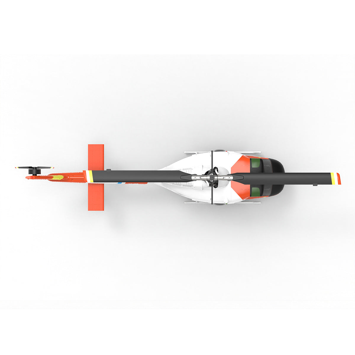 WOLFBUSH×YU XIANG F07S UH-1 Huey 1/34 Scale 2.4G 6CH Brushless Direct Drive 6G Flybarless RC Helicopter Model with GPS Positioning for Altitude Hold and Adjustable Left/Right Hand Throttle (RTF Version/White Rescue Livery)