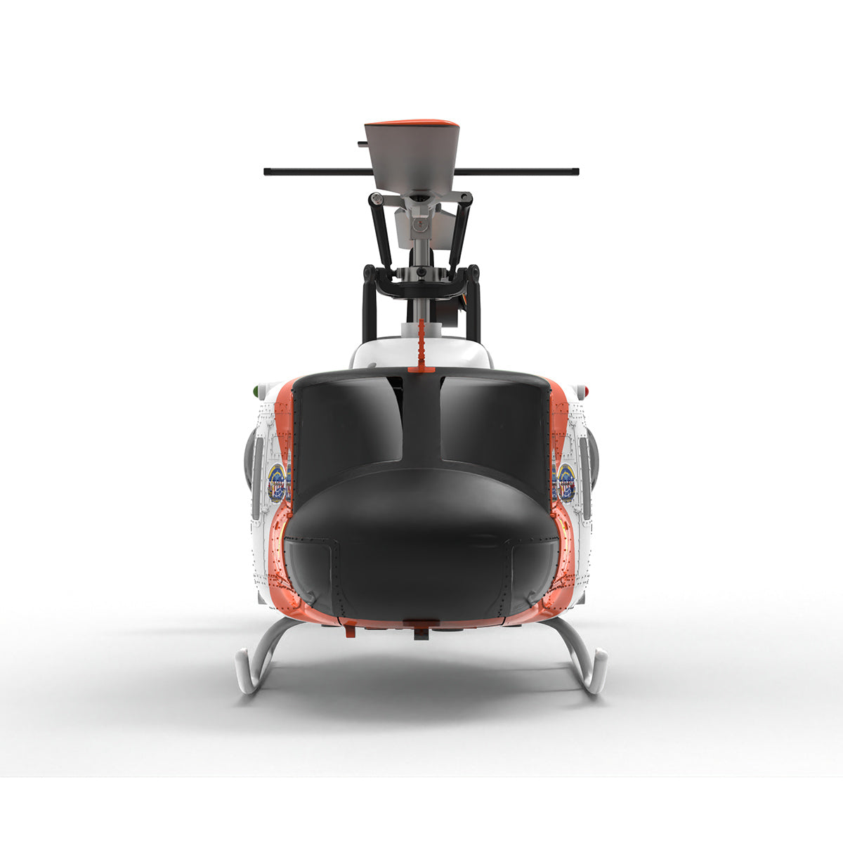 WOLFBUSH×YU XIANG F07S UH-1 Huey 1/34 Scale 2.4G 6CH Brushless Direct Drive 6G Flybarless RC Helicopter Model with GPS Positioning for Altitude Hold and Adjustable Left/Right Hand Throttle (RTF Version/White Rescue Livery)